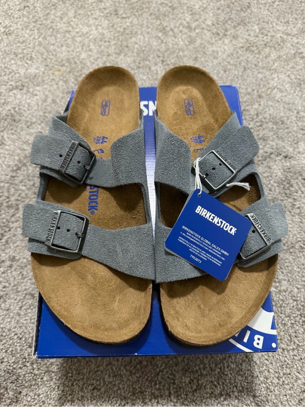 “New” Birkenstock Arizona BS Suede Double Strap Sandals size11